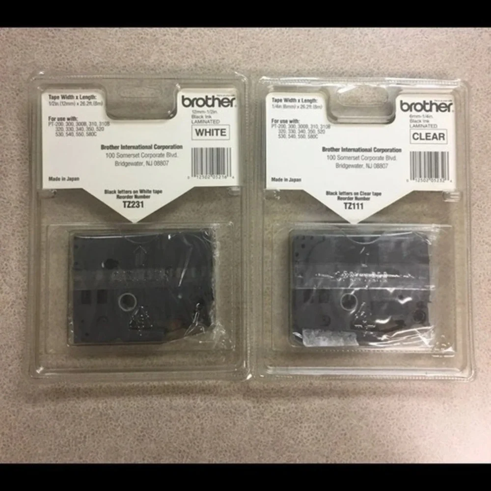 Brother TZ Tape label P-Touch 1/2'' 1/4